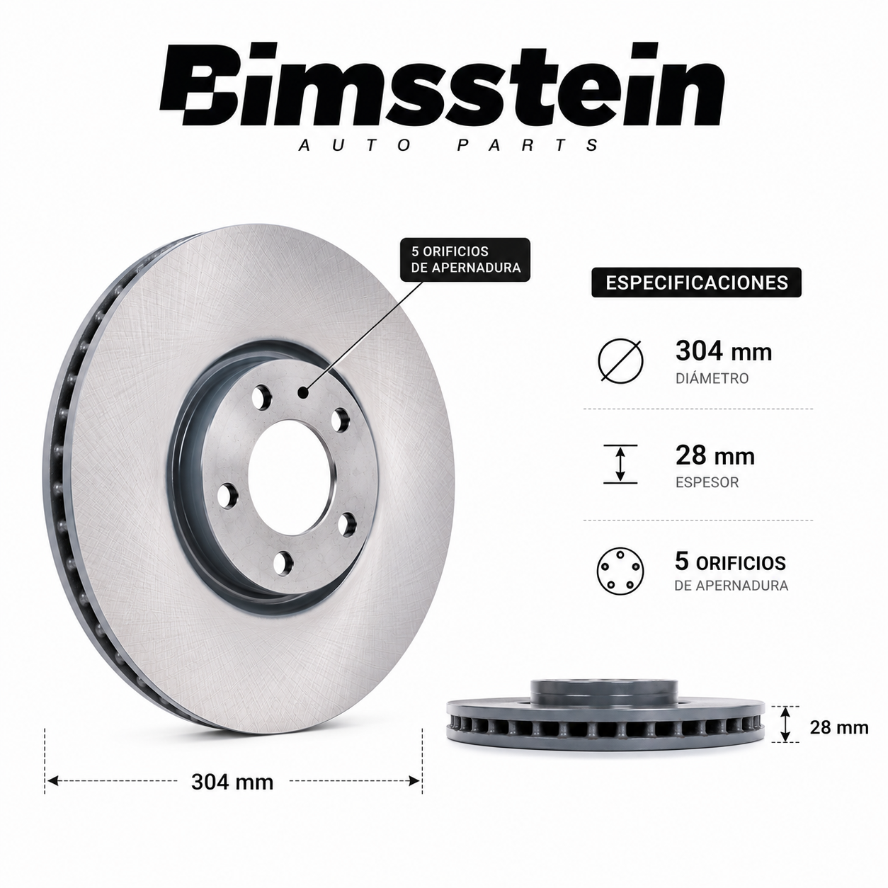 Par Discos de Freno Delanteros Citroen C5 Aircross