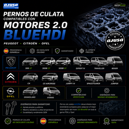 Pernos de Culata Citroen Spacetourer Jumper 2.0 Bluehdi