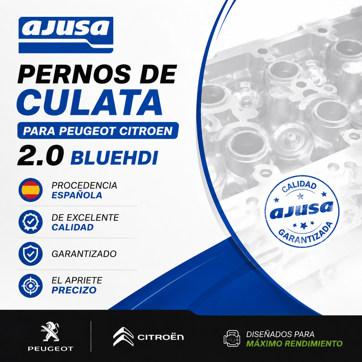 Pernos de Culata Citroen Spacetourer Jumper 2.0 Bluehdi