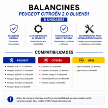 Balancines Citroen C4 C5 Aircross Jumpy 2.0 Bluehdi 8 Unidades
