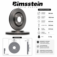 Discos de Freno Delanteros Citroen C3 C4 cactus C-elisee