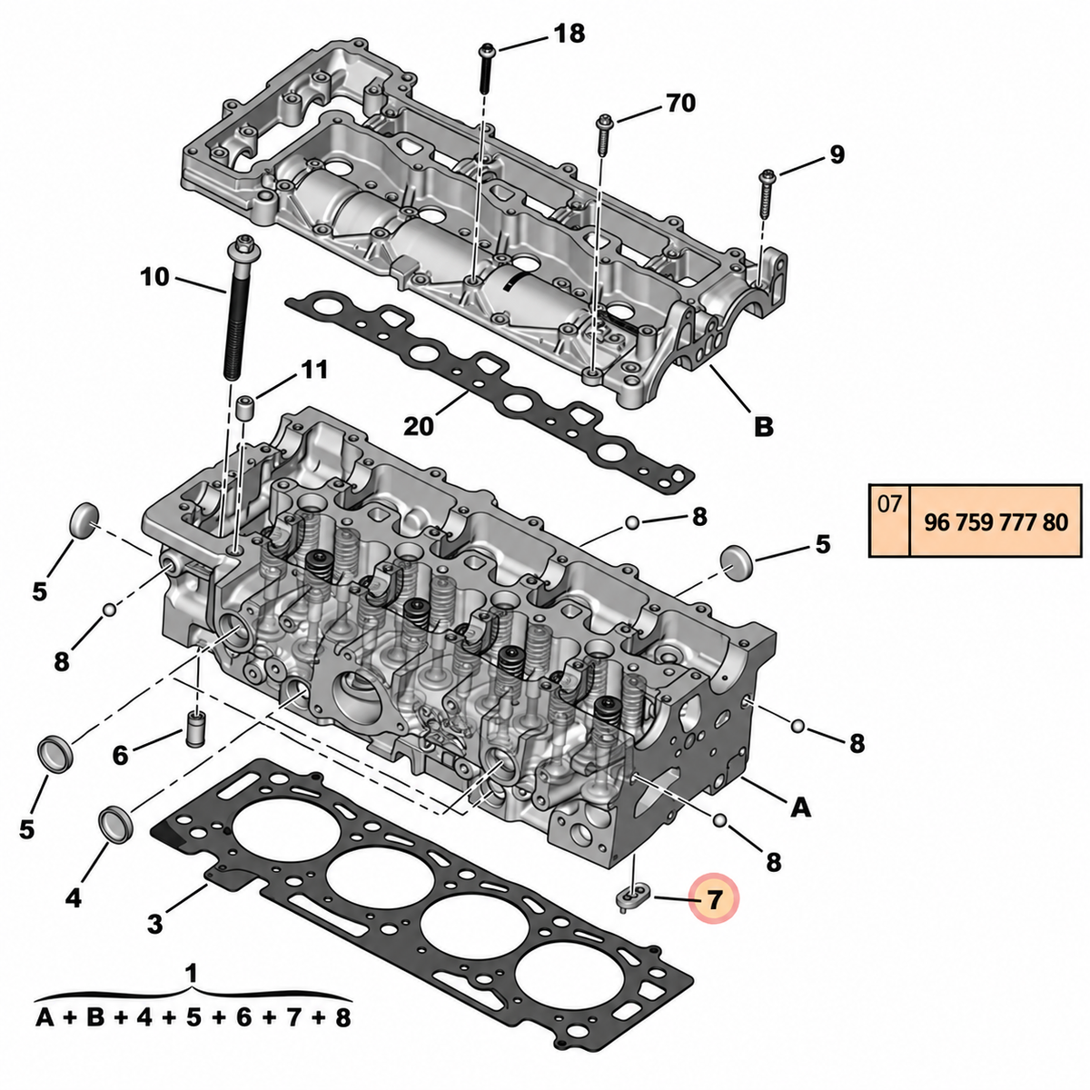 Valvula Presion de Aceite Culata Citroen C4 C5 Aircross Jumpy Spacetourer Jumper 2.0 Bluehdi
