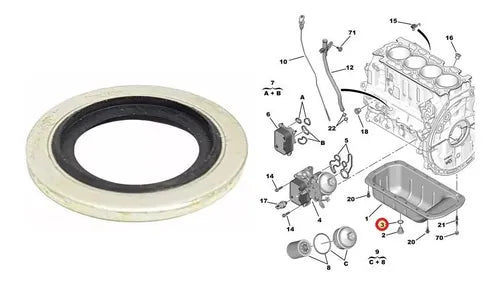 GOLILLA TAPON DE CARTER PEUGEOT CITROEN OPEL DS 1.5 BLUEHDI (TODOS)