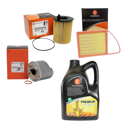 Kit de Mantenimiento Eurorepar Peugeot / Citroën / Opel 1.6 HDi 8V Euro 5 Sin AdBlue