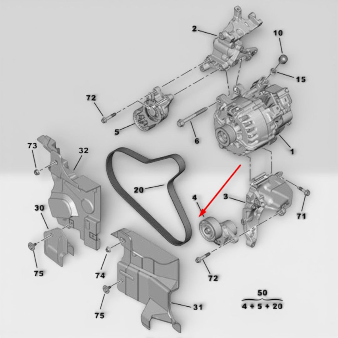 Kit de Accesorios Original Peugeot Citroen 1.6 Bluehdi 2008/308/3008/5008 C5 Aircross